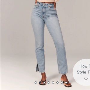 Abercrombie ultra high rise curve love 90s straight jeans NEVER WORN